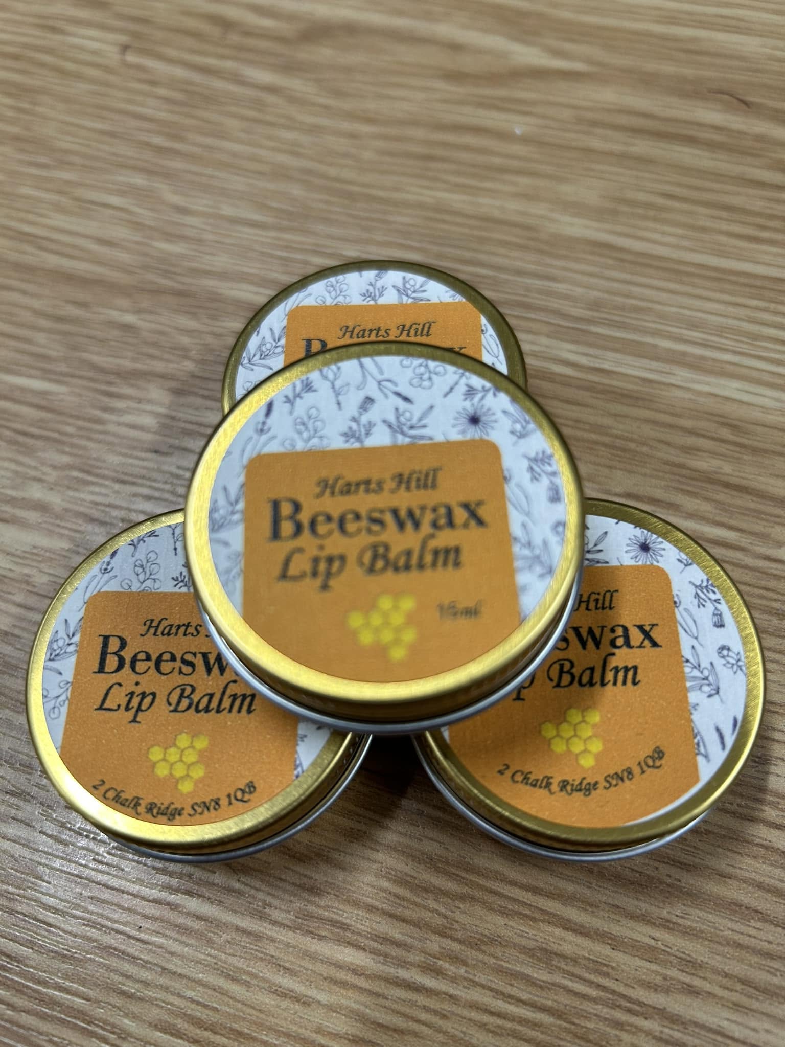 Beeswax and honey lip balm