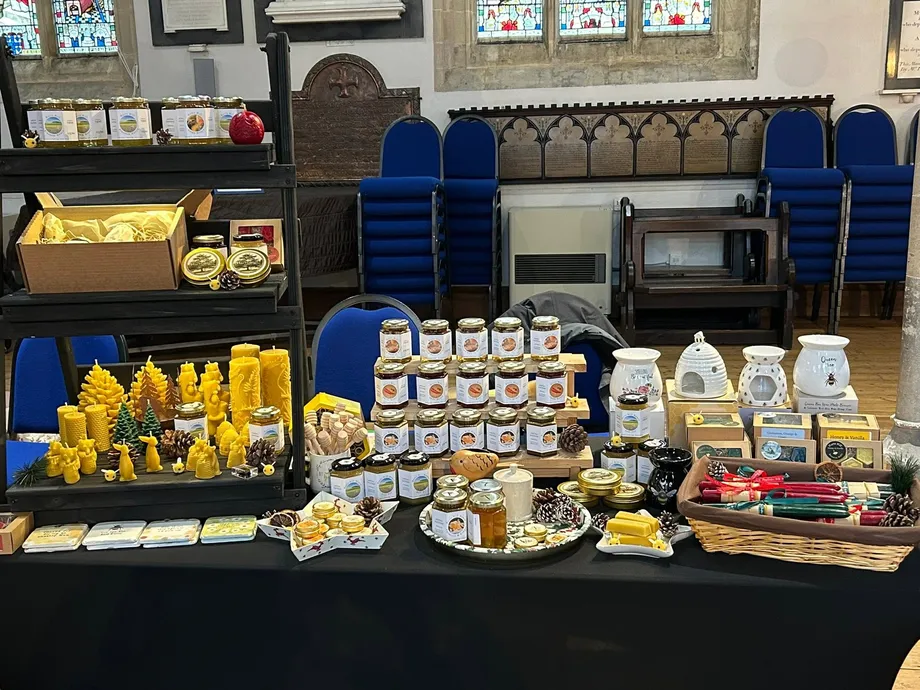Our market stall at the church