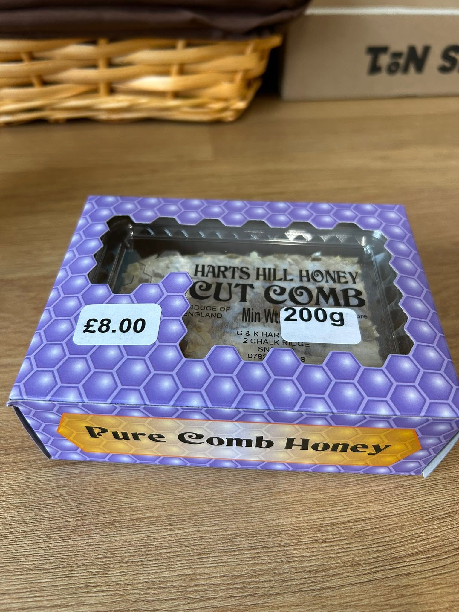 Fresh honeycomb from the hive