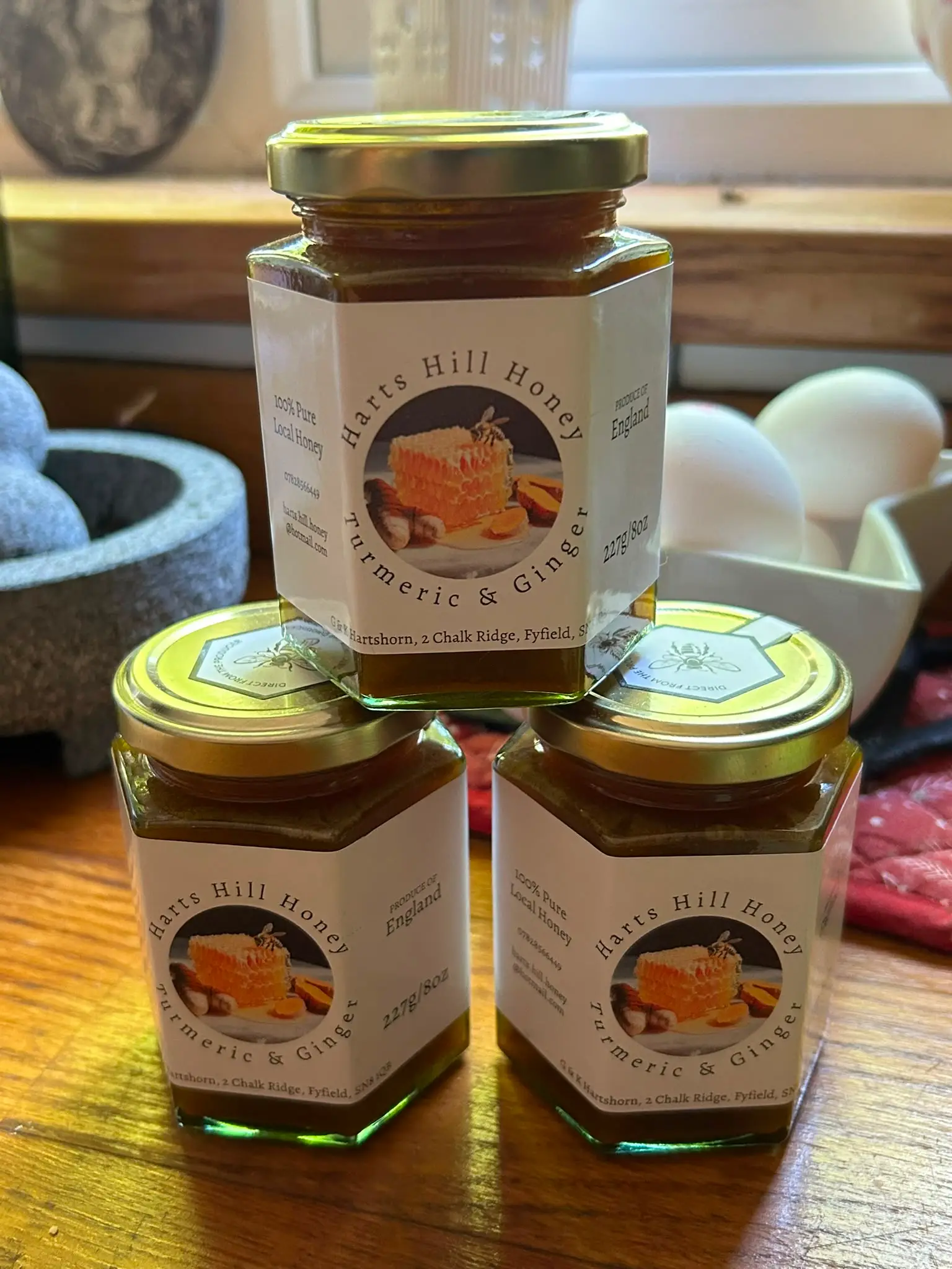 Turmeric and ginger honey